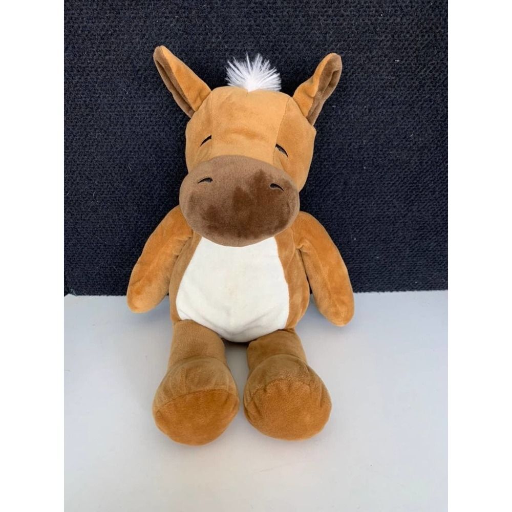 The Manhattan Toy Company Horse Plush 15" 2015 Huggables Hugo Brown  Bb